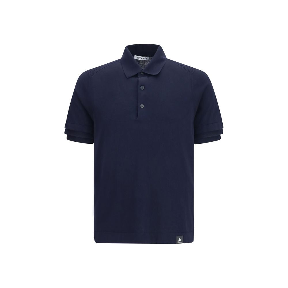 Premiata Blaues Baumwoll-Polohemd
