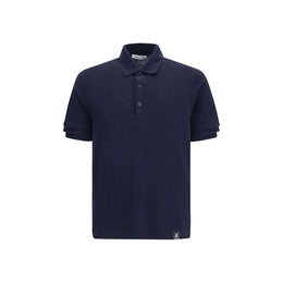 Premiata Blaues Baumwoll-Polohemd