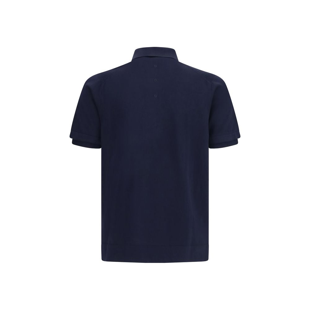 Premiata Blaues Baumwoll-Polohemd