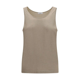 Brunello Cucinelli Beige Kaschmir-Tanktop ohne Ärmel