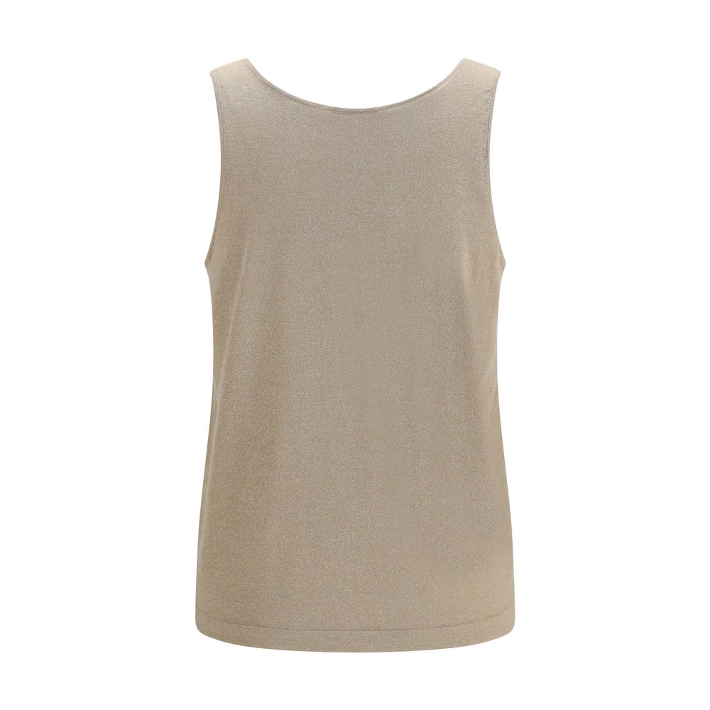 Brunello Cucinelli Beige Kaschmir-Tanktop ohne Ärmel