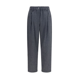 Brunello Cucinelli Graue Hose aus Ovis Aries Wolle