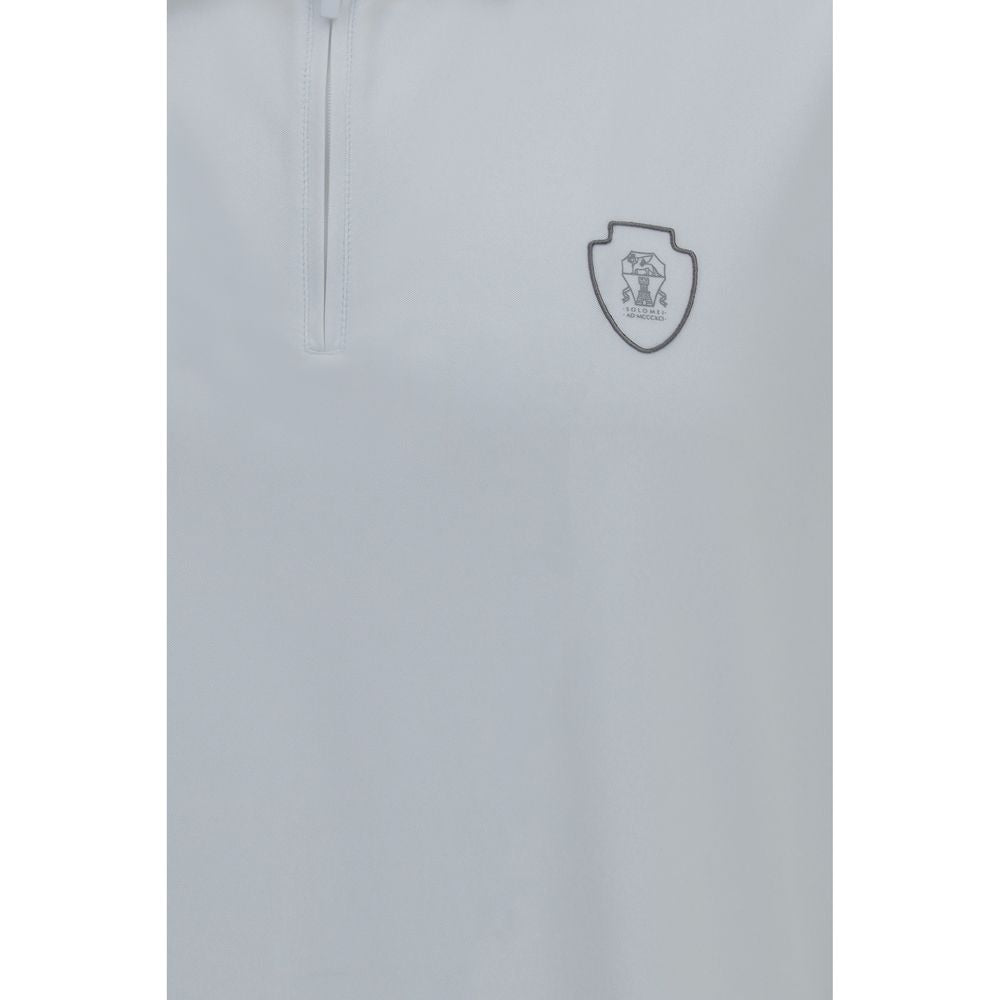 Brunello Cucinelli Weißes Poloshirt aus Polyamid