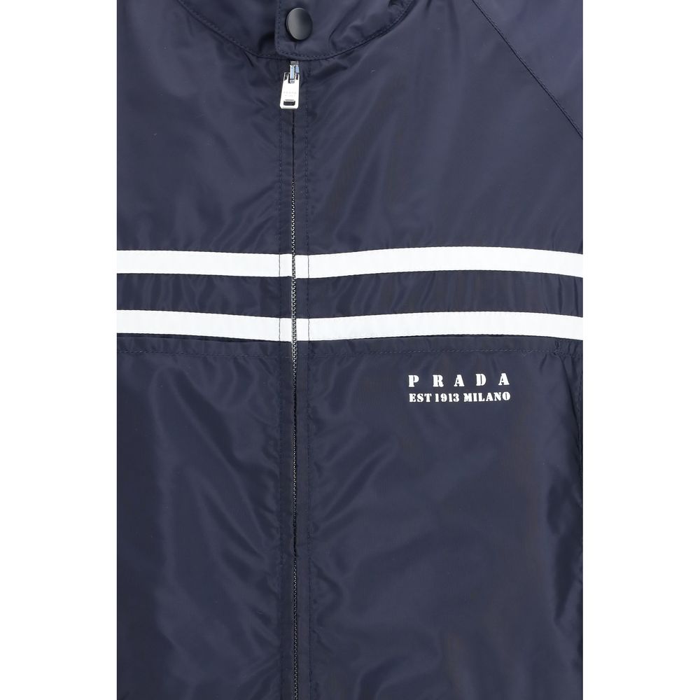 Prada Blaue Jacke aus Nylon