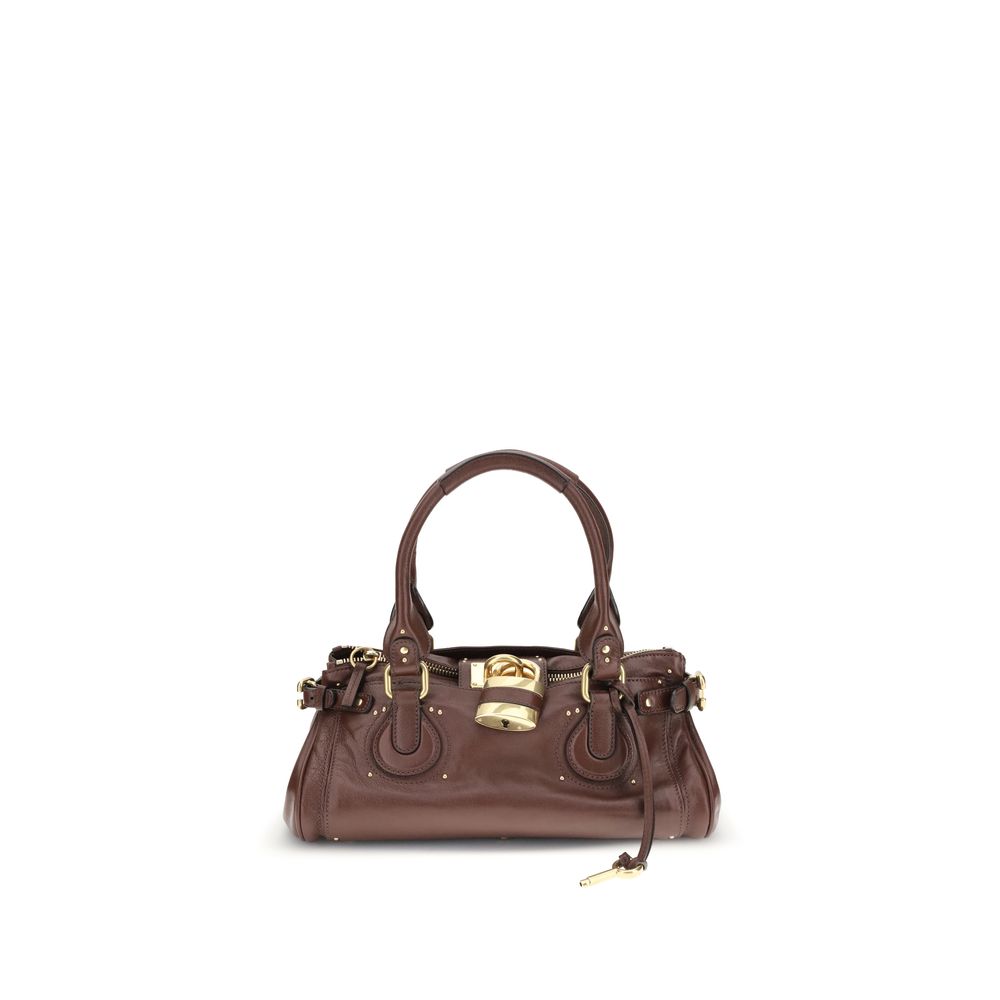 Chloé Schultertasche Bos Taurus aus bordeauxrotem Kalbsleder