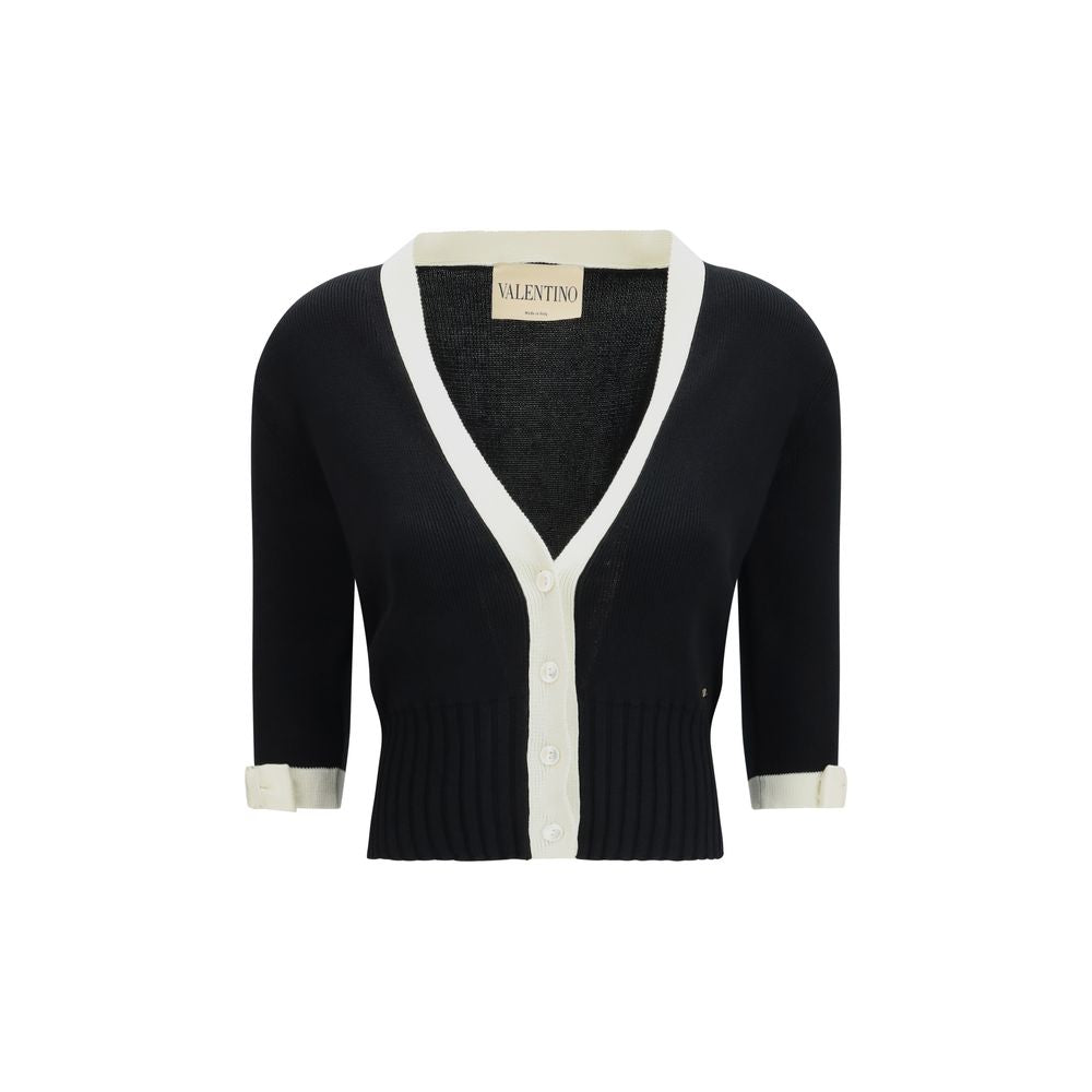 Valentino Garavani Schwarzer Baumwollcardigan