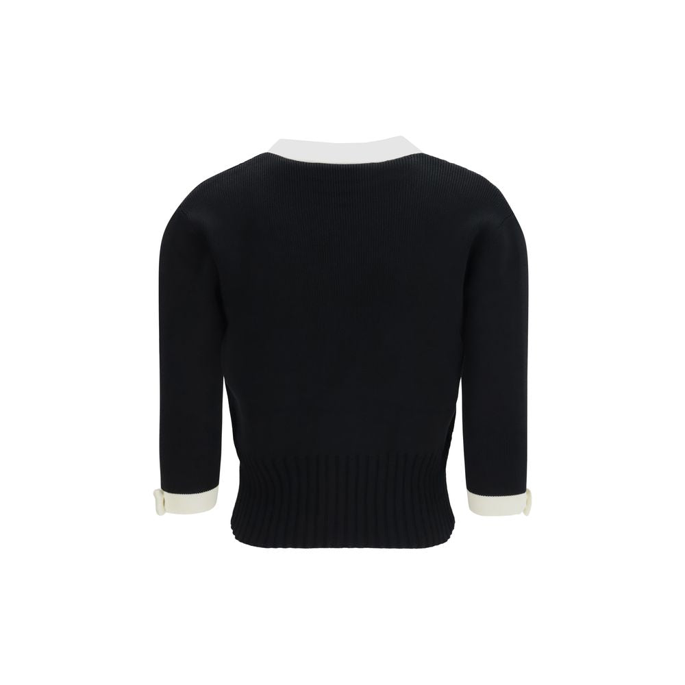 Valentino Garavani Schwarzer Baumwollcardigan