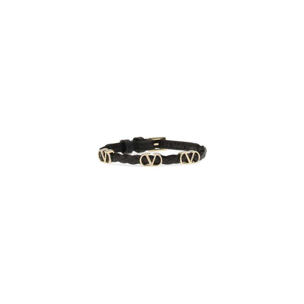 Valentino Garavani Schwarzes Kalbsleder-Armband Bos Taurus