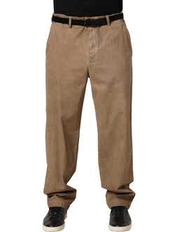 Domenico Tagliente Beige Baumwollhose mit geradem Bein für Herren