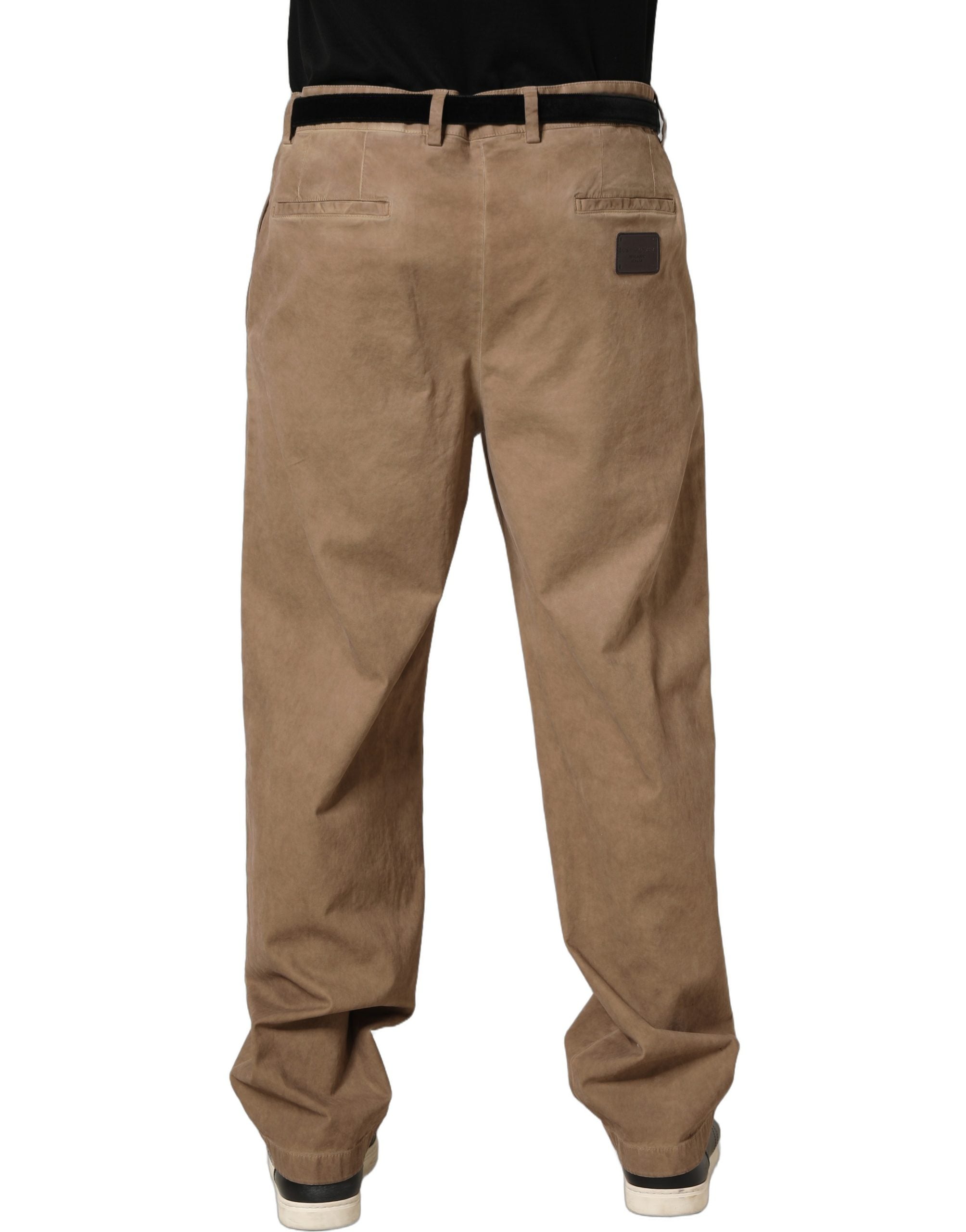 Domenico Tagliente Beige Baumwollhose mit geradem Bein für Herren