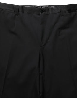 Dolce & Gabbana Schwarze Wollhose mit schmal zulaufendem Bein