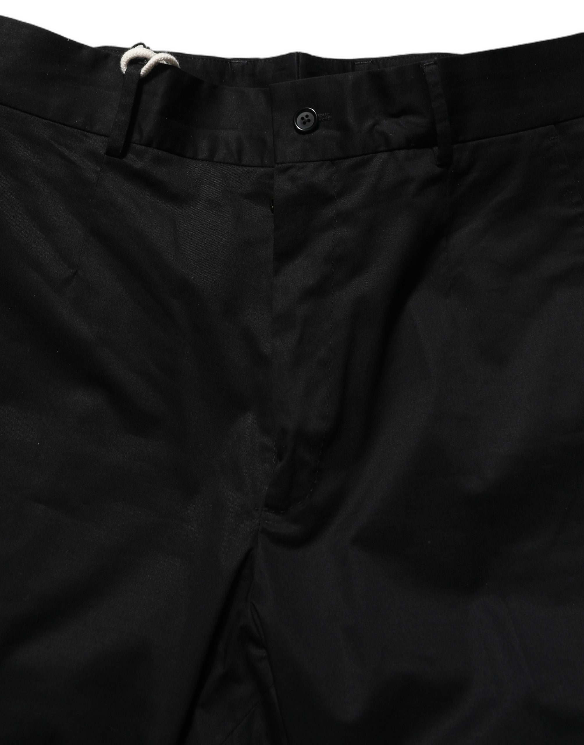 Dolce & Gabbana Schwarze Baumwollhose mit schmal zulaufendem Bein