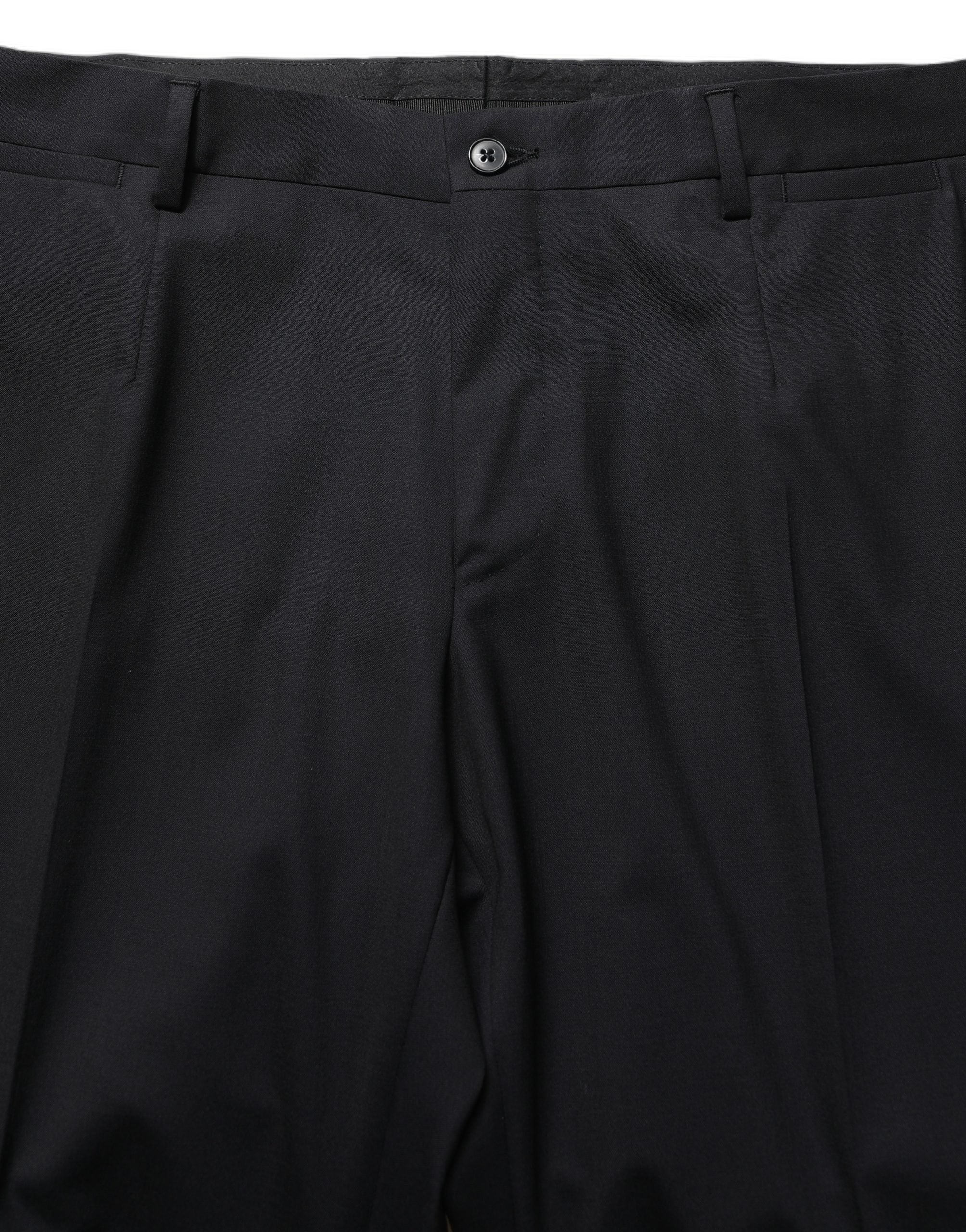 Dolce & Gabbana Schwarze Wollhose mit schmal zulaufendem Bein