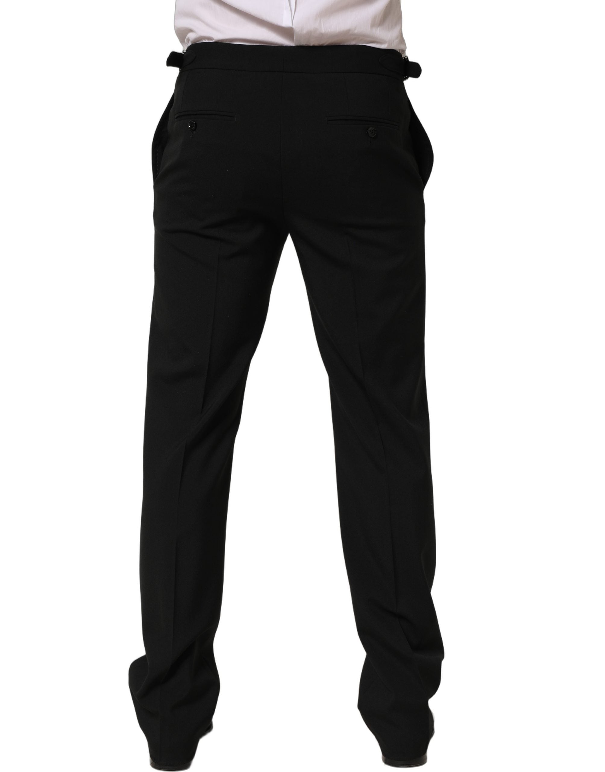 Dolce & Gabbana Schwarze Herren-Anzughose mit schmal zulaufendem Bein