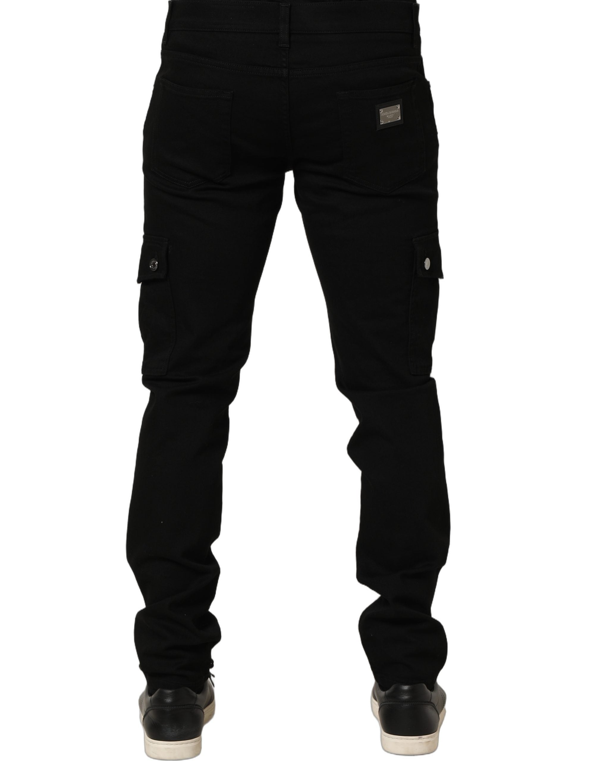 Dolce & Gabbana Schwarze Baumwoll-Stretch-Skinny-Denim-Jeans für Männer