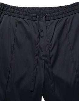 Dolce & Gabbana Schwarze Nylon Jogger-Sweatpants mit geradem Bein