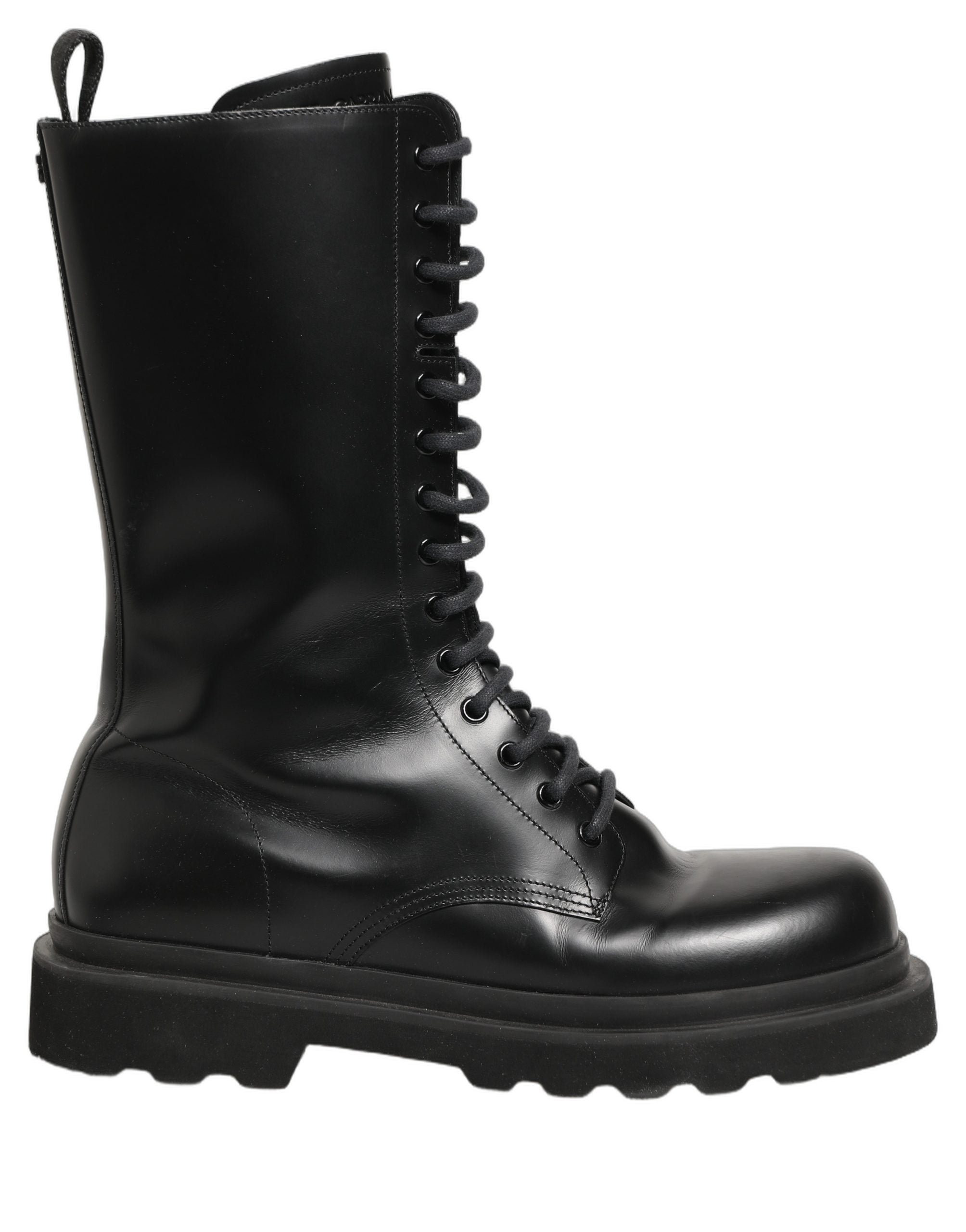 Dolce & Gabbana Schwarze Leder Schnürstiefel für Herren