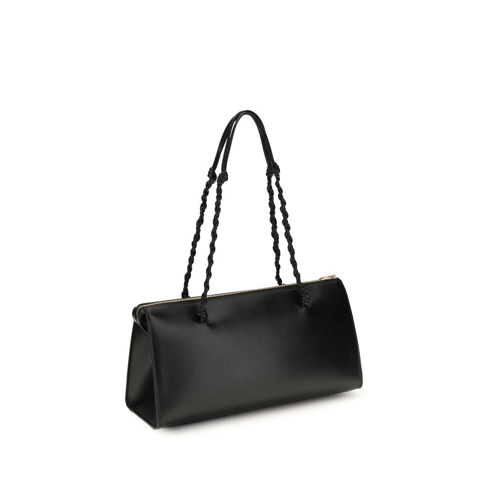 Jil Sander Schwarze Kalbsleder Bos Taurus Handtasche