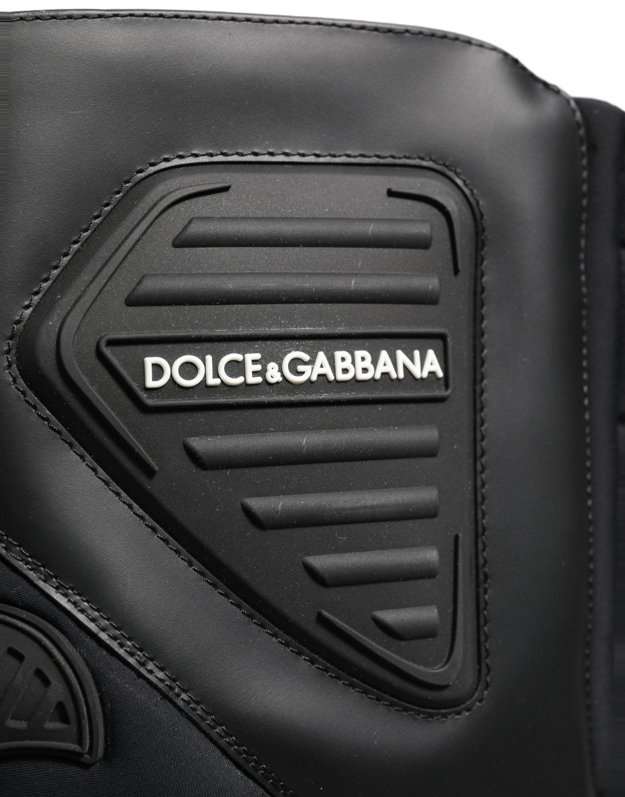 Dolce & Gabbana Schwarze Leder Biker Stiefel Knöchelhoch Herren Schuhe
