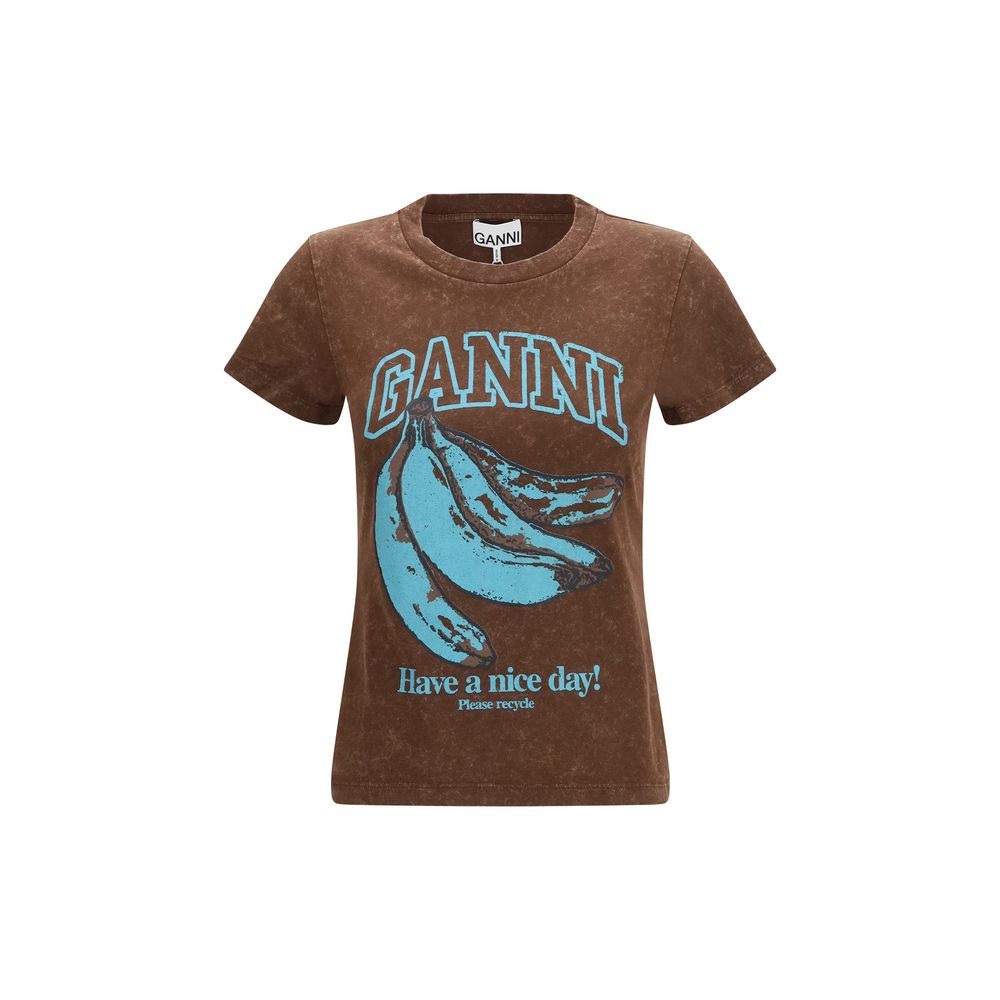 Ganni Brauner Baumwoll-Sweatshirt
