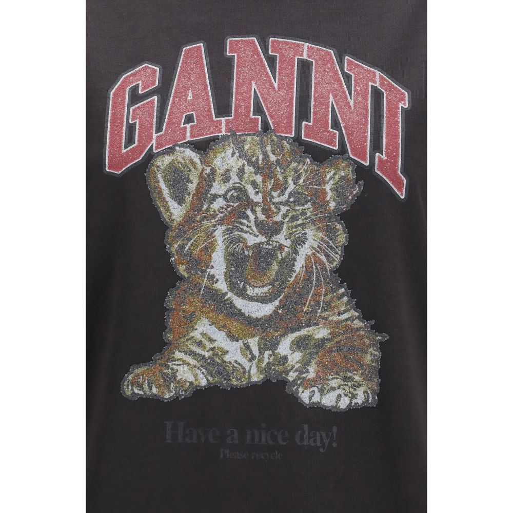 Ganni Schwarzer Baumwoll-Sweatshirt