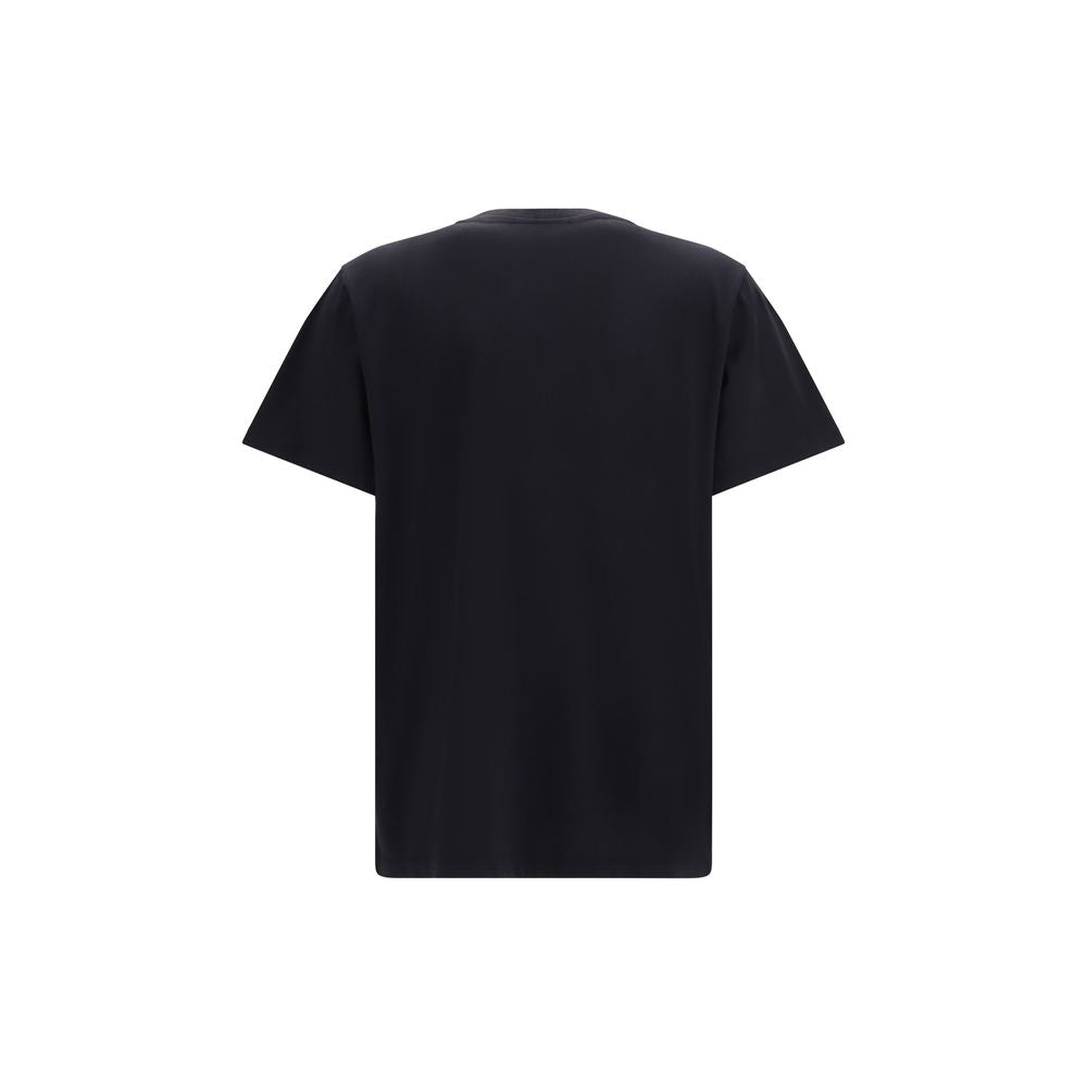Ganni Schwarzes Baumwoll-T-Shirt