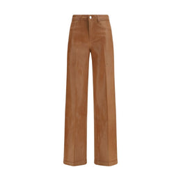L'Agence Beige Cotton High-Waisted Jean