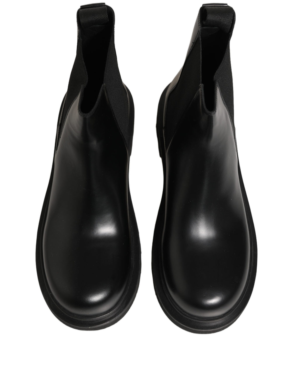 Dolce & Gabbana Schwarze Chelsea Boots aus Leder, Slip-On-Herrenschuhe