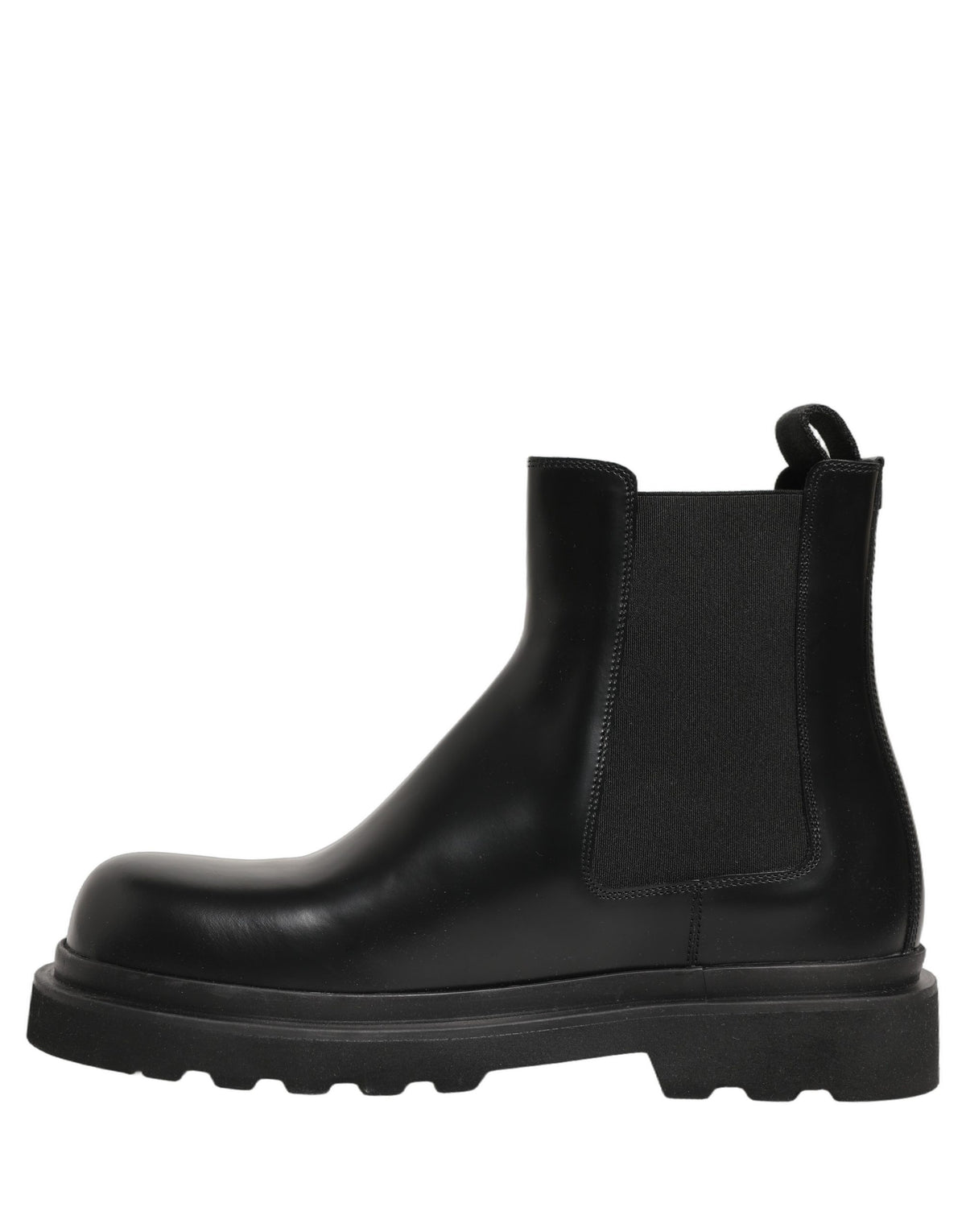 Dolce & Gabbana Schwarze Chelsea Boots aus Leder, Slip-On-Herrenschuhe