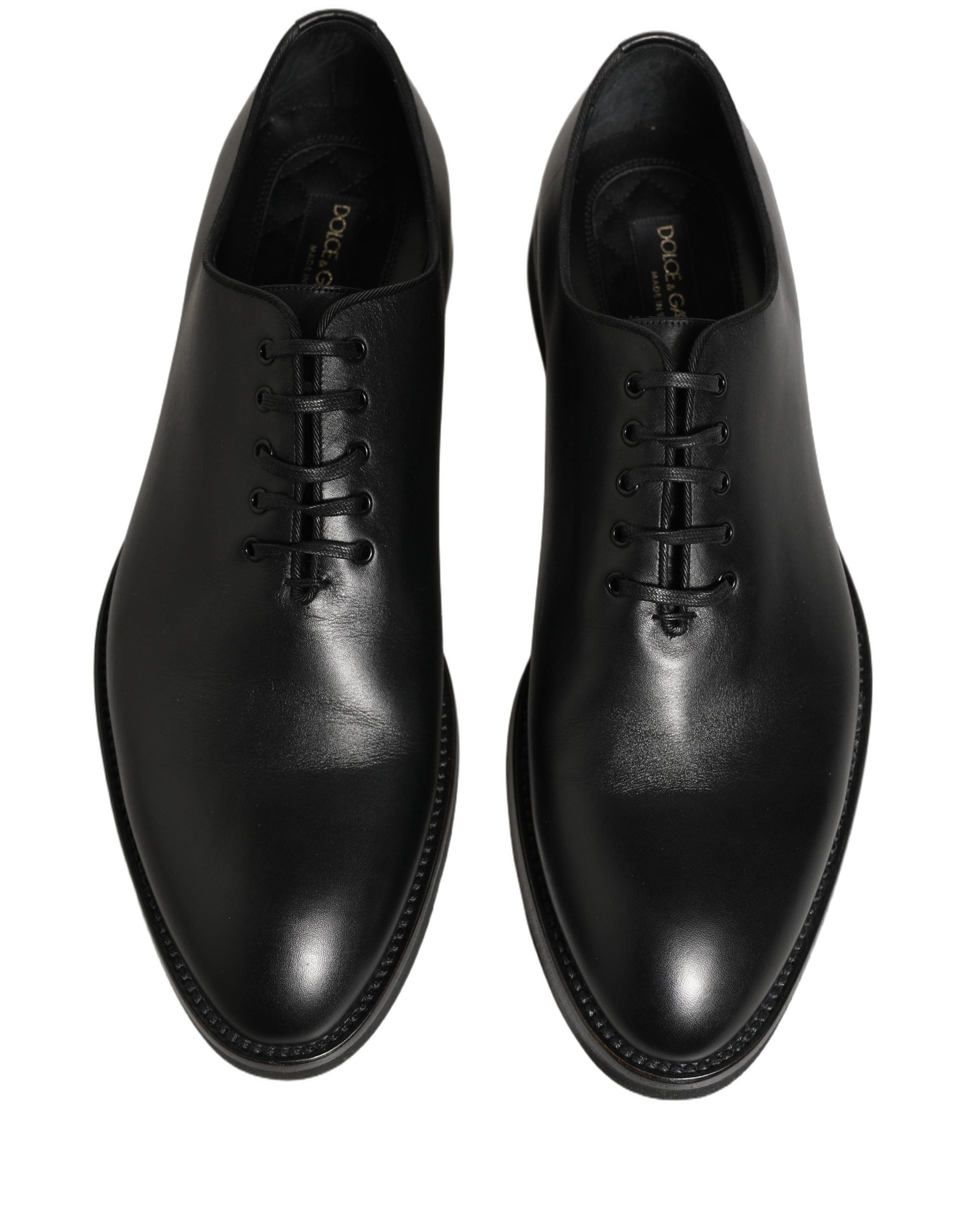Dolce & Gabbana Schwarze Leder Oxford Businessschuhe für Herren