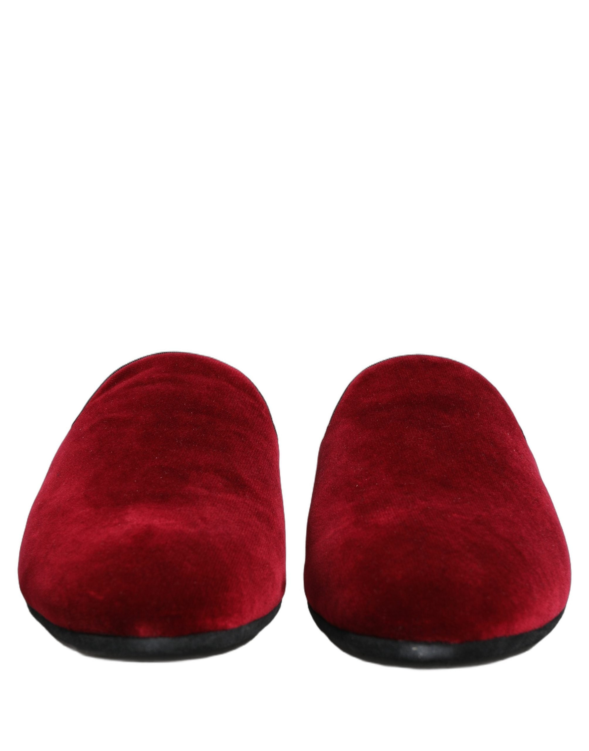 Dolce & Gabbana Rote Wildleder-Slipper für Herren