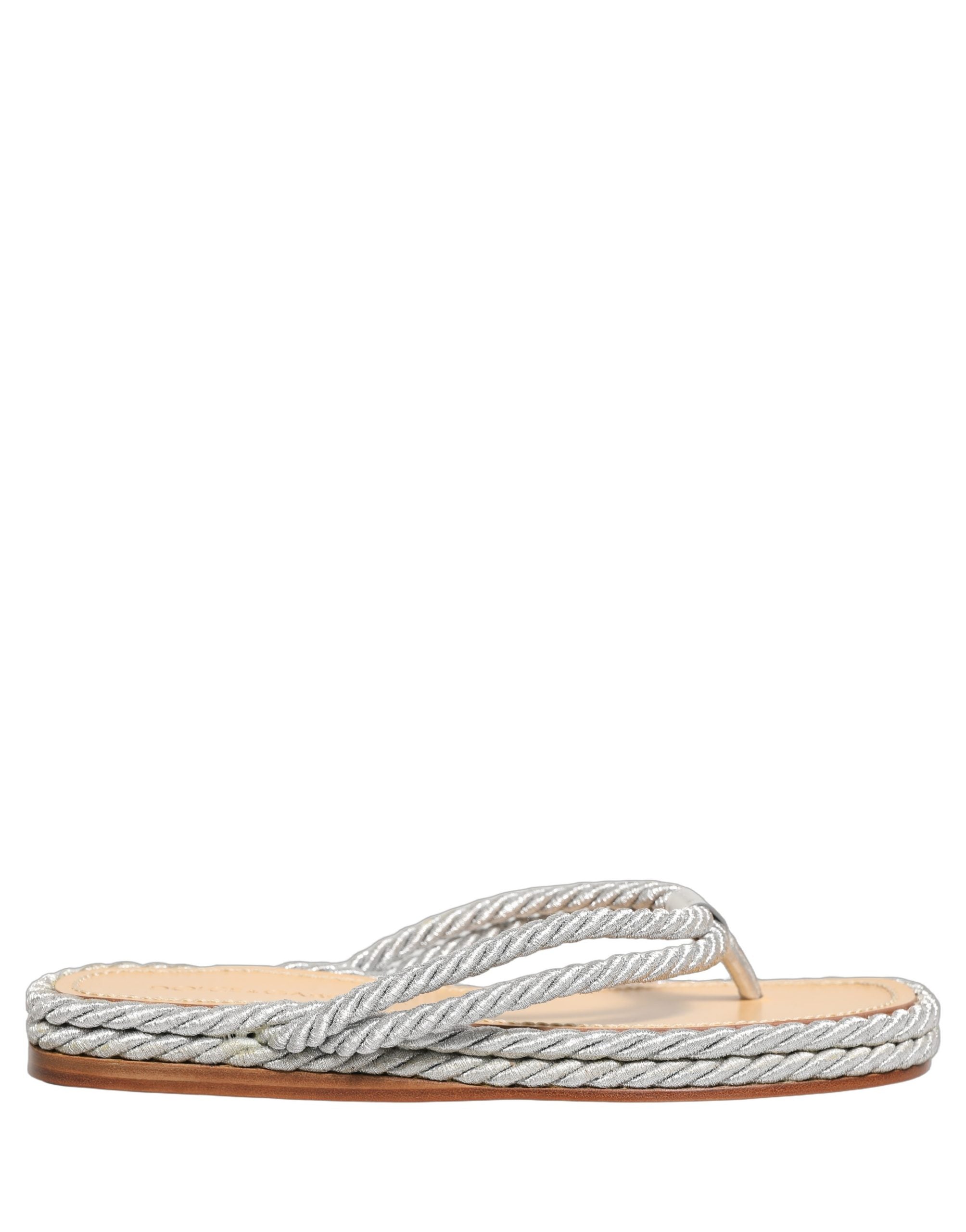 Dolce & Gabbana Sandalen mit Seil-Detail aus Silber