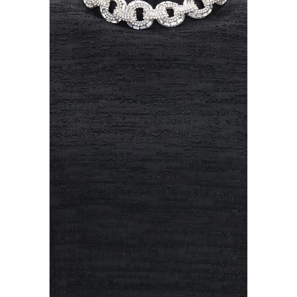 Valentino Garavani Schwarzes Baumwoll-Freizeitkleid