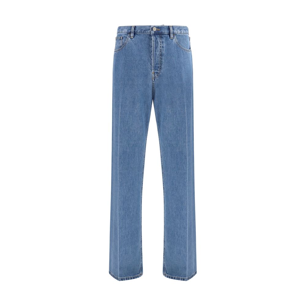 Valentino Garavani Blaue Jeans aus Baumwolle im geraden Schnitt