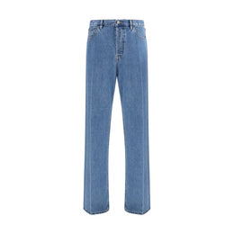 Valentino Garavani Blaue Jeans aus Baumwolle im geraden Schnitt