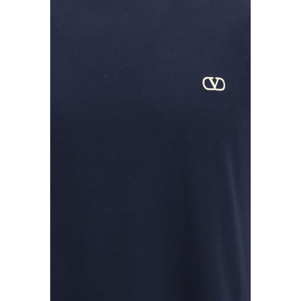 Valentino Garavani Blaues Baumwoll-T-Shirt