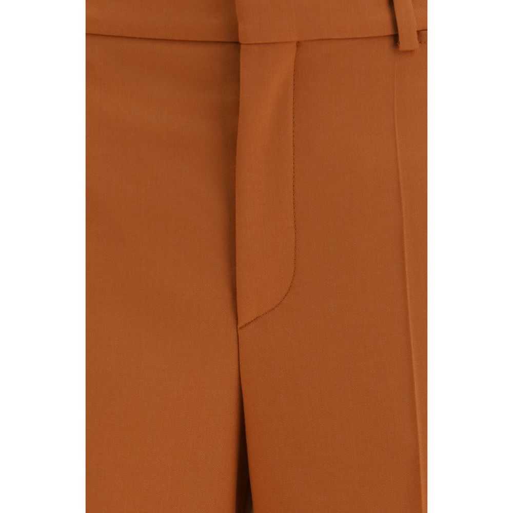 Chloé Orange Baumwollhose mit ausgestelltem Bein