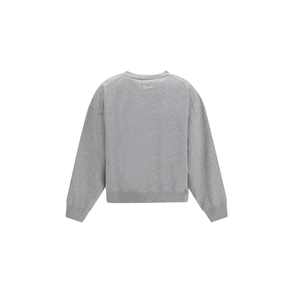 Ganni Grauer Baumwollpullover