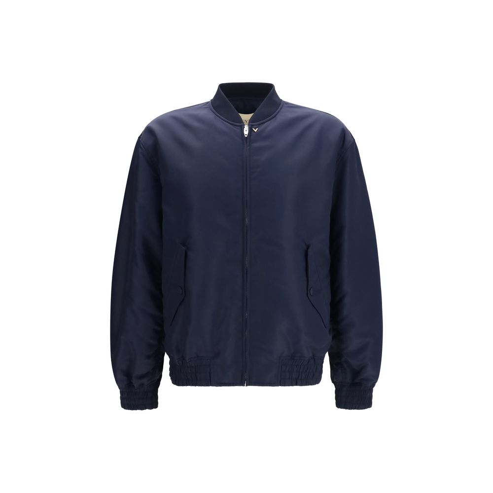 Valentino Garavani Blauer Bomber aus Polyamid