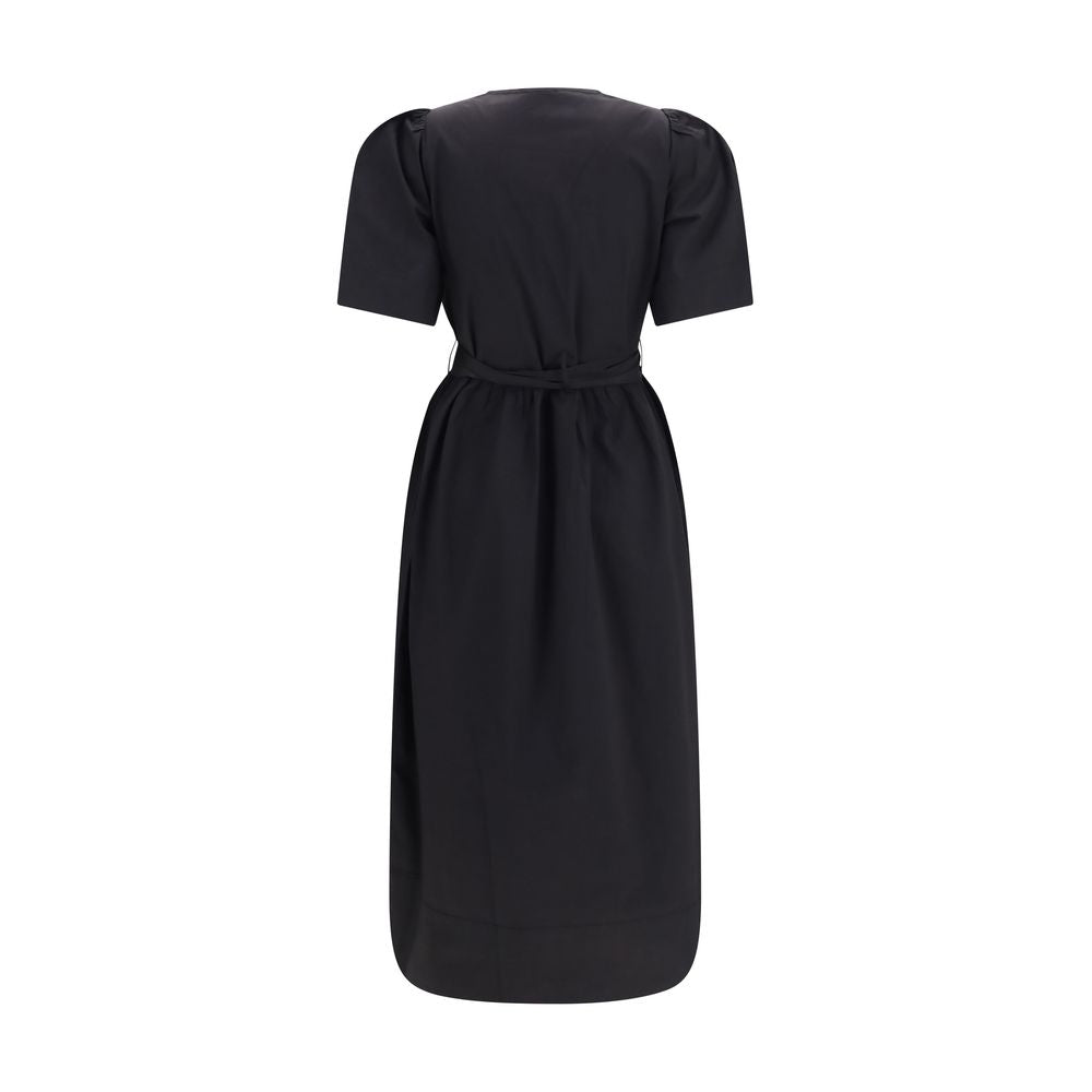 Ganni Schwarzes Baumwoll-Freizeitkleid