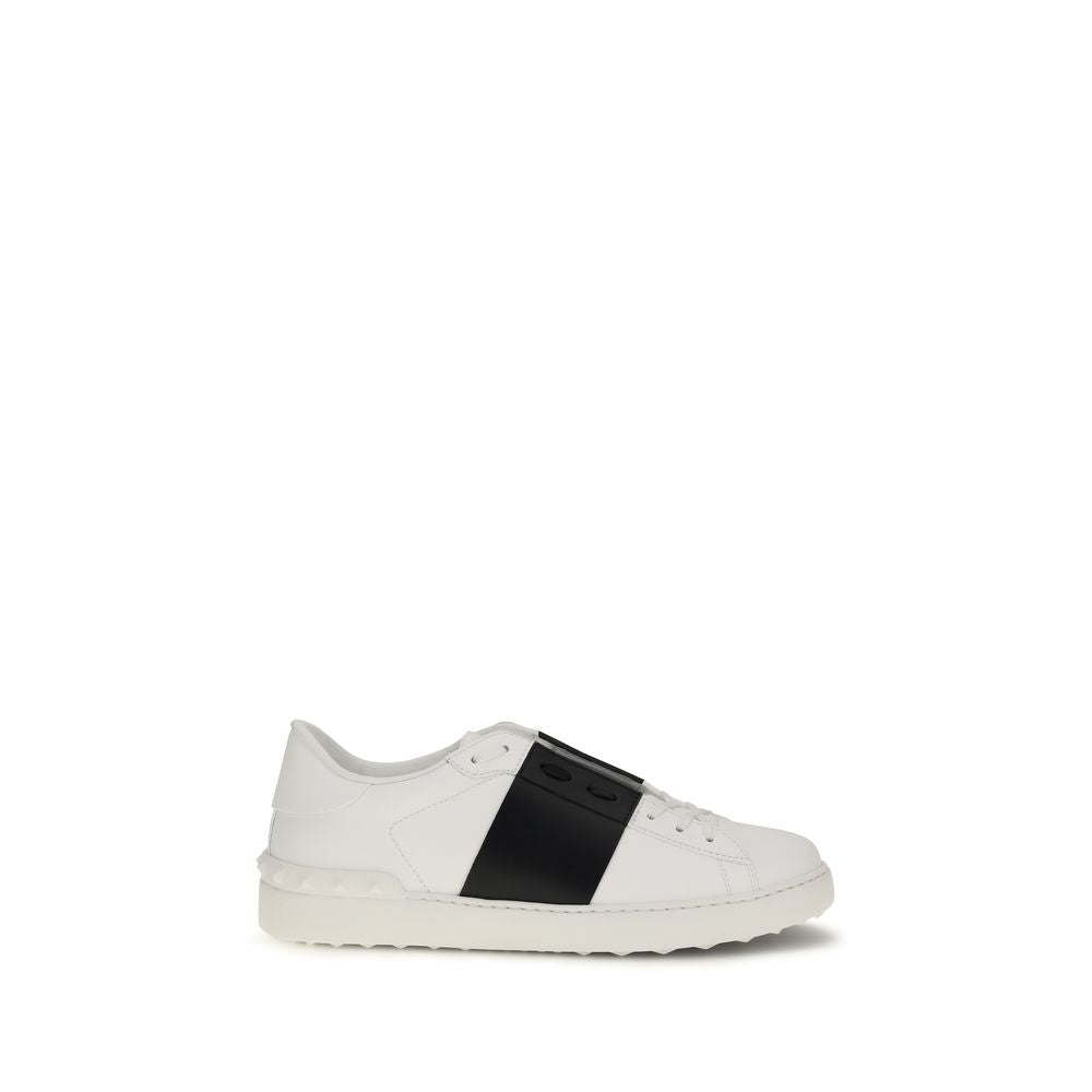 Valentino Garavani Sneakers aus schwarzem und weißem Kalbsleder, Low-Top-Modell