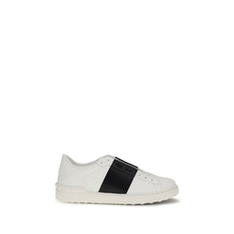 Valentino Garavani Sneakers aus schwarzem und weißem Kalbsleder, Low-Top-Modell