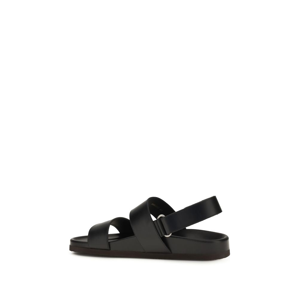 Valentino Garavani Schwarze Bos Taurus Kalbsleder-Sandalen