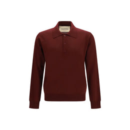 Valentino Garavani Bordeaux Woll-Polohemd Oves Aries