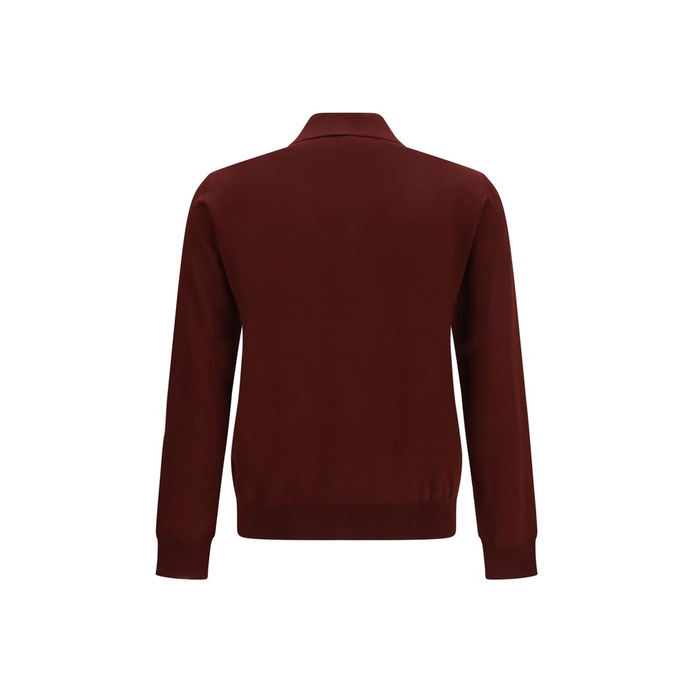 Valentino Garavani Bordeaux Woll-Polohemd Oves Aries