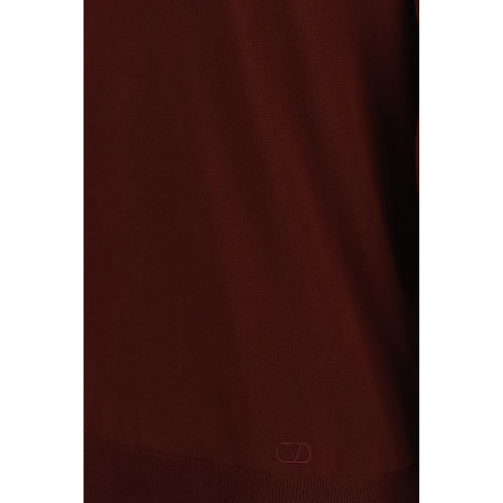 Valentino Garavani Bordeaux Woll-Polohemd Oves Aries