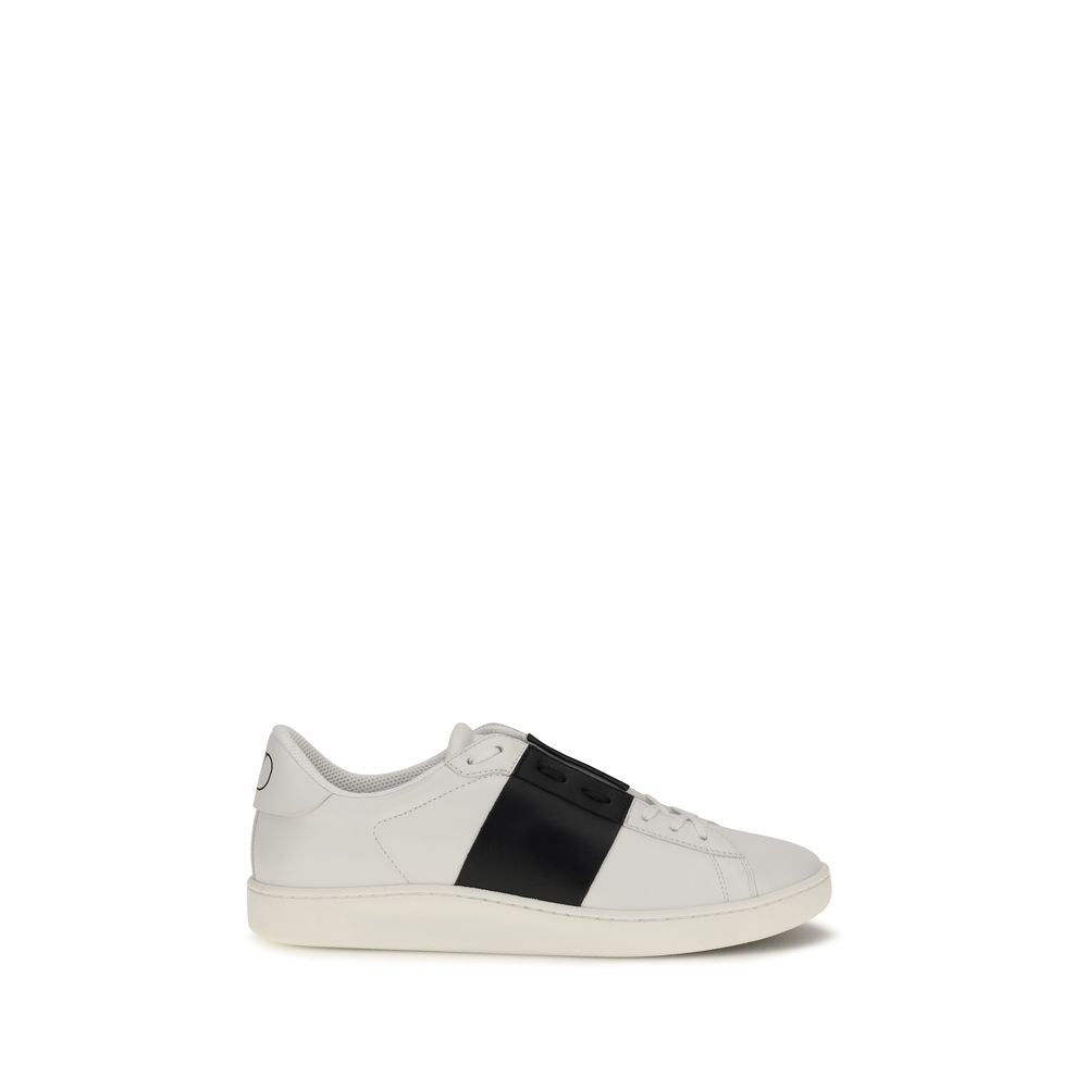 Valentino Garavani Schwarze Bos Taurus Kalbsleder Low-Top-Sneaker