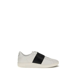 Valentino Garavani Schwarze Bos Taurus Kalbsleder Low-Top-Sneaker