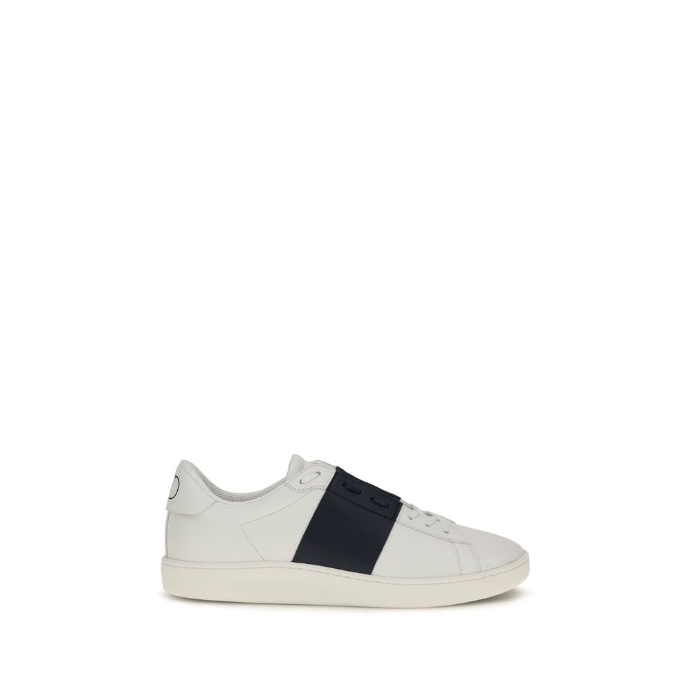 Valentino Garavani Sneakers aus blauem Kalbsleder Bos Taurus, Low-Top