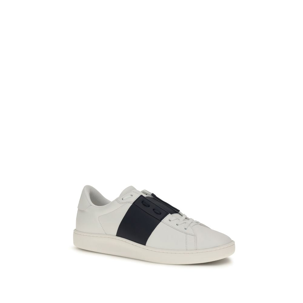 Valentino Garavani Sneakers aus blauem Kalbsleder Bos Taurus, Low-Top